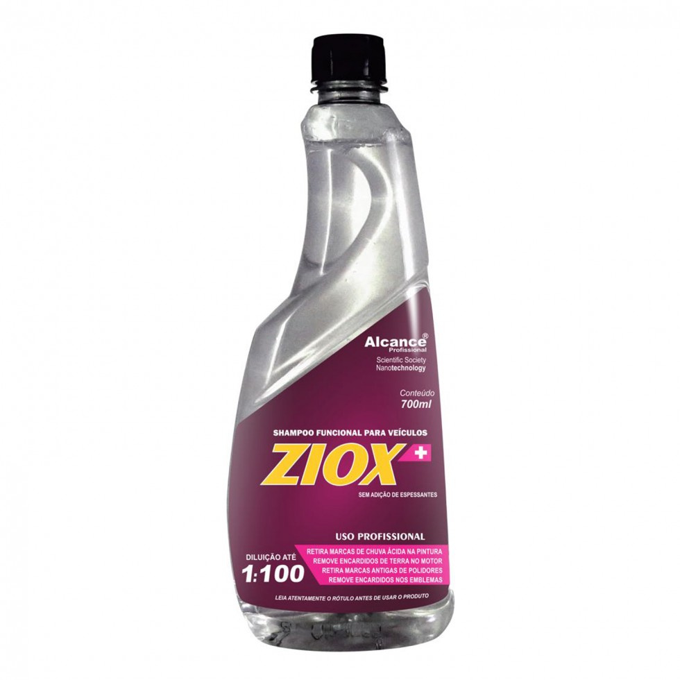 Ziox Shampoo Funcional Para Veículos - 500ml Diluição: Até 1:100 - Alcance