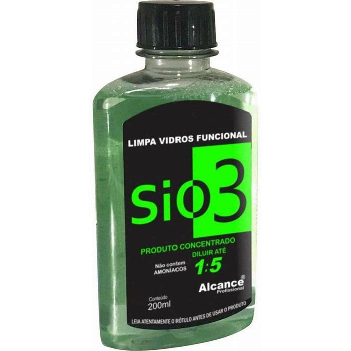 Sio3 Limpa Vidros Funcional Concentrado - 200ml -alcance
