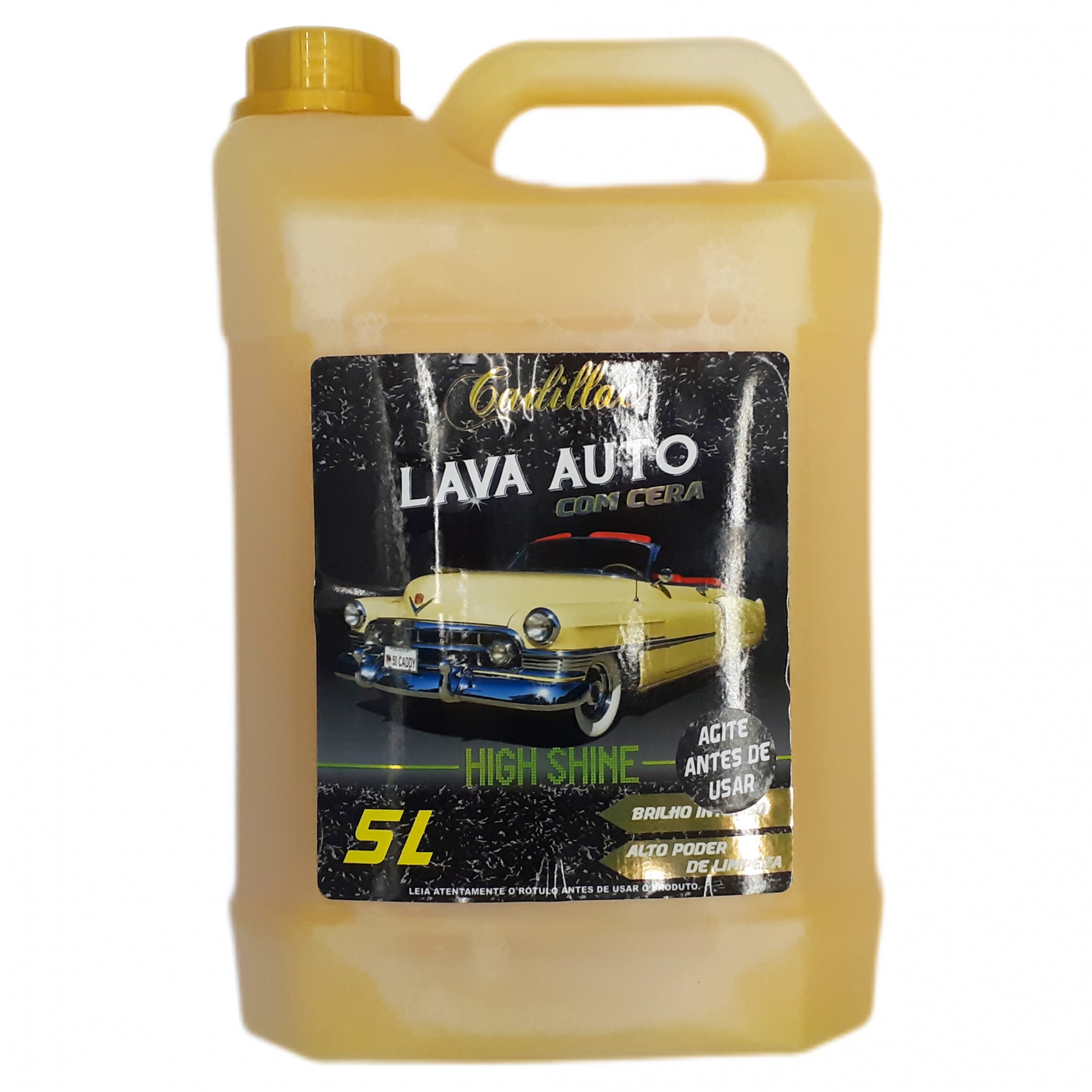 Shampoo Lava Auto Com Cera High Shine 1:200, 5 Litros - Cadillac