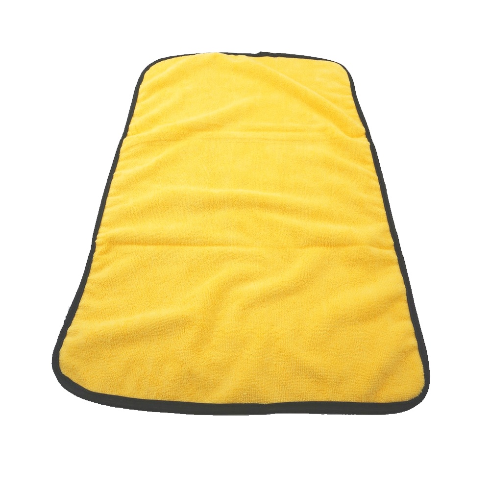 Toalha De Microfibra Amarela C/ Borda Preta 38cmx58cm 380gsm - Detailer