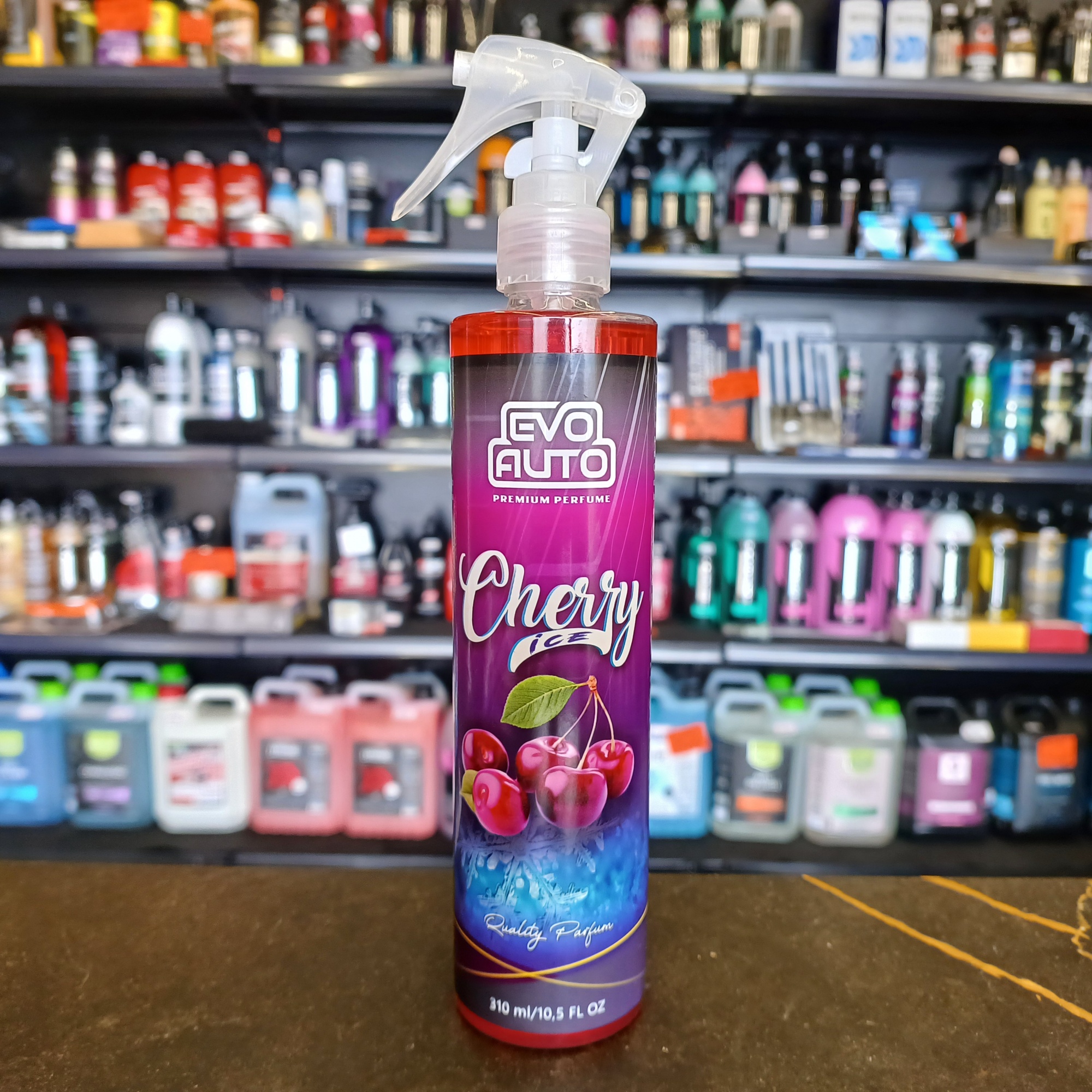Aromatizante Premium Cherry Ice 310ml. Evo Auto